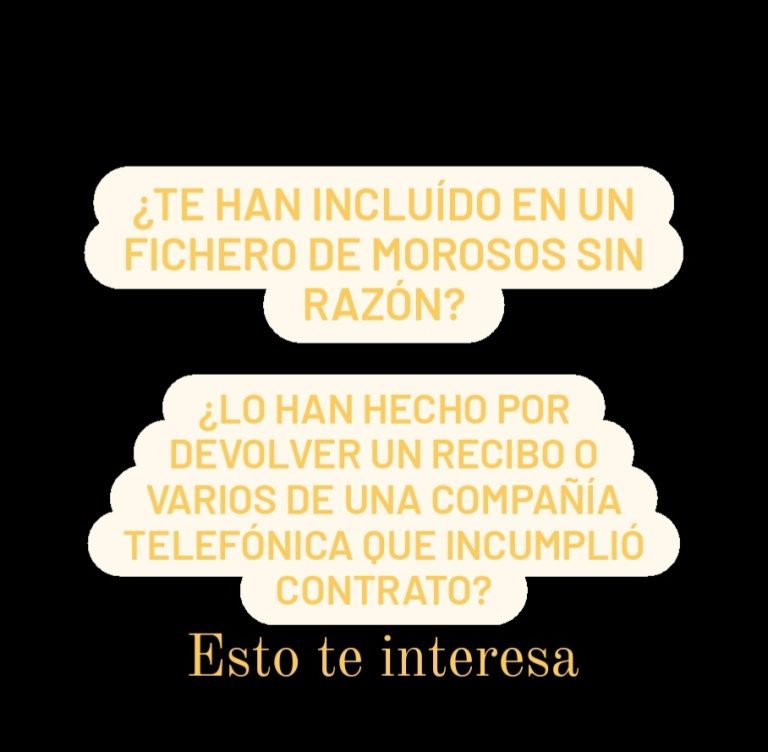 ¿Te han incluido en un fichero de morosos sin razón?